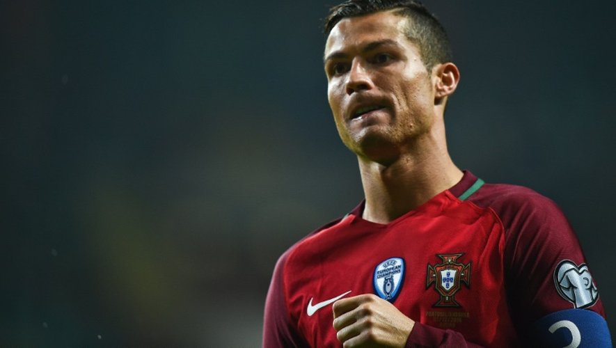 Cristiano Ronaldo le 7 octobre 2016 à Aveiro lors du match de qualifications pour le Mondial-2018 entre Portugal et Andorre