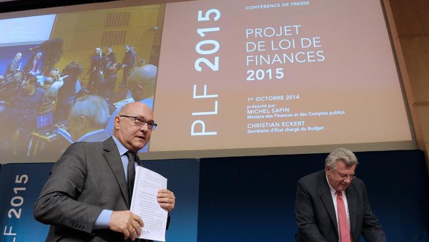 Présentation du projet de budget 2015, le 1er octobre 2014 au ministère de l'Economie et des Finances à Paris