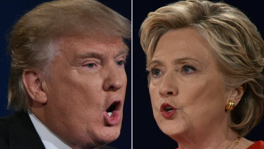 Photo montage de Hillary Clinton et Donald Trump, deux clichés pris le 26 septembre 2016