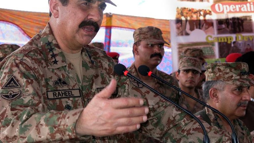 Le chef de l'armée le général Raheel Sharif le 6 septembre 2014 à Bannu dans le nord-ouest du Pakistan