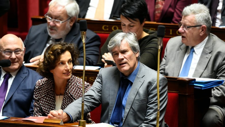 Stéphane Le Foll lors de la séance des questions au gouvernement le 18 octobre 2016 à l'Assemblée nationale à Paris