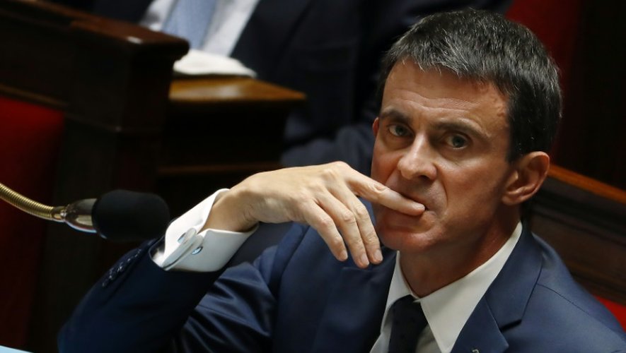 Manuel Valls lors de la séance des questions au gouvernement le 25 octobre 2016 à l'Assemblée nationale à Paris