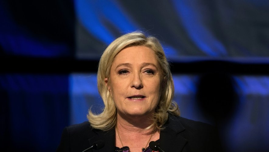 Marine Le Pen le 13 décembre 2015 à Hénin-Beaumont