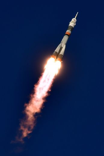 La fusée Soyouz lancée depuis la base de Baïkonour au Kazakhstan, le 15 décembre 2015