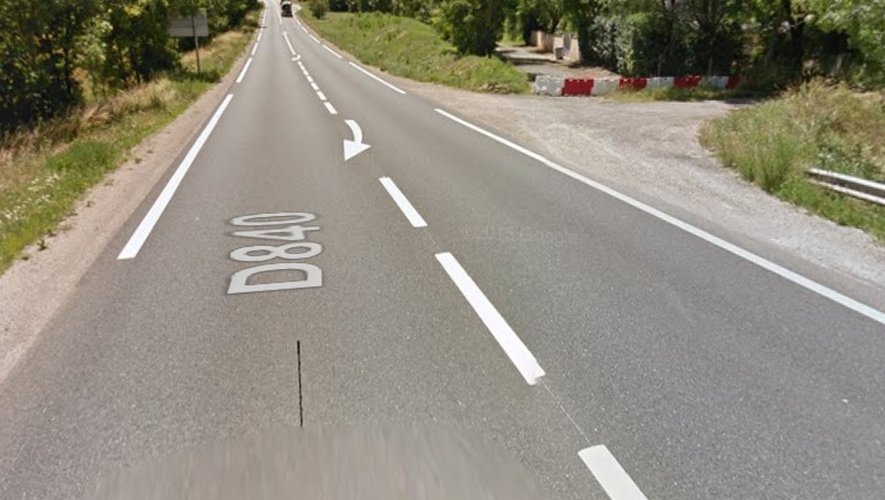 La collision s’est produit entre le carrefour menant à Souyri et celui menant à Balsac.