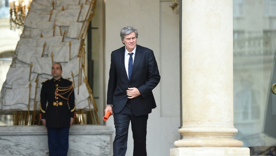 Stéphane Le Foll à l'issue du conseil des ministres le 16 décembre 2015 à l'Elysée à Paris