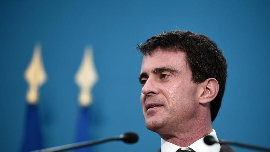 Le Premier ministre Manuel Valls s'exprime à Rennes le 19 décembre 2014