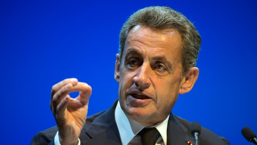 Nicolas Sarkozy, lors d'un meeting à Toulon, le 21 octobre 2016