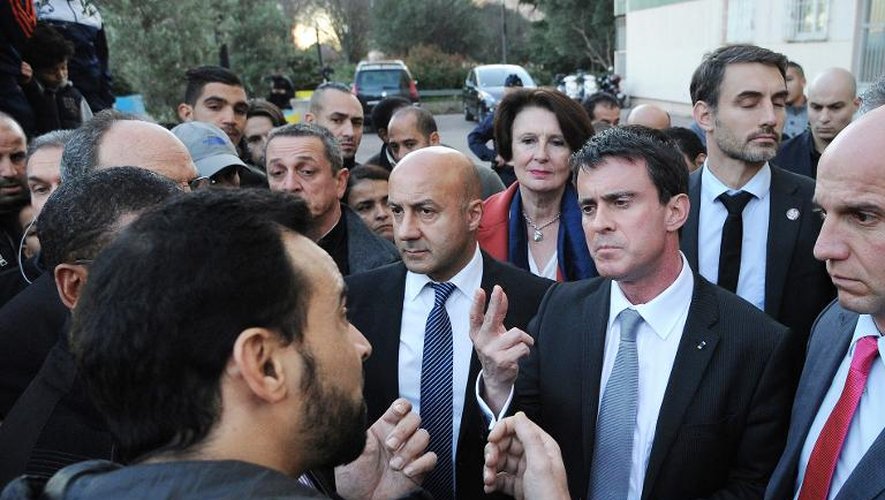 Le Premier ministre Manuel Valls en visite le 22 décembre 2014 à Montpellier