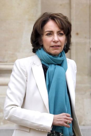 La ministre de la Santé Marisol Touraine à la sortie du Conseil des ministres le 22 décembre 2014 à l'Elysée à Paris