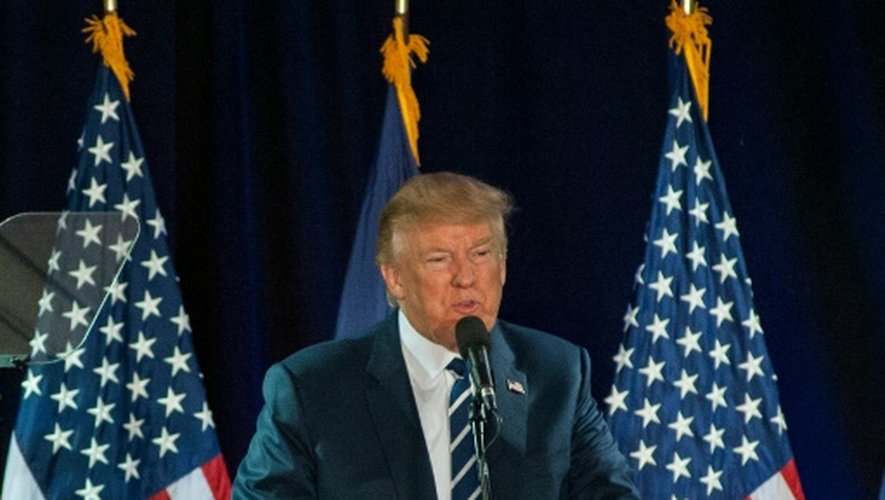 Donald Trump, lors d'un meeting de campagne à Manchester (New Hampshire), le 28 octobre 2016