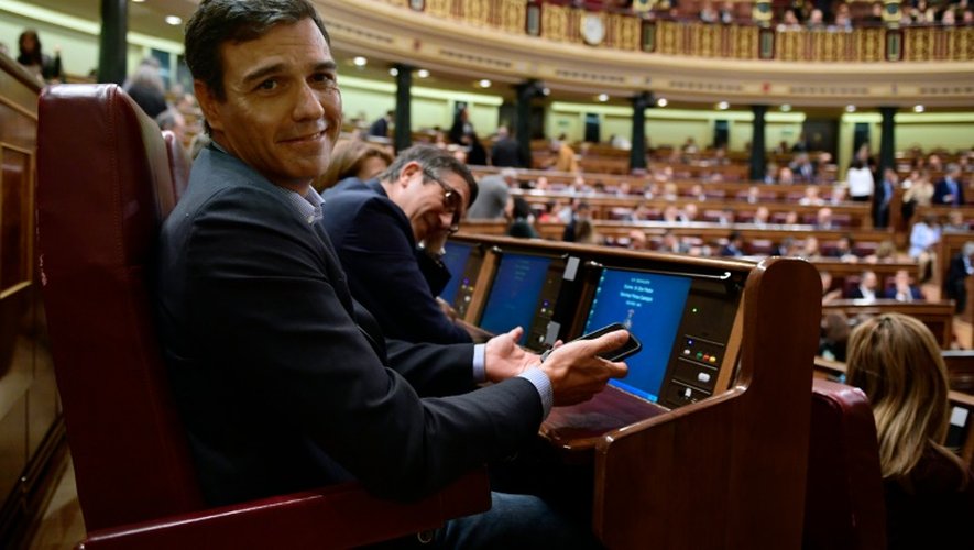 Pedro Sanchez, l'ancien chef du PSOE, qui était en poste depuis 2014, au Congrès le 27 octobre 2016