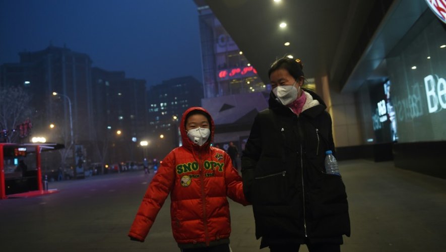Jour de pollution à Pékin, en Chine, le 9 décembre 2015