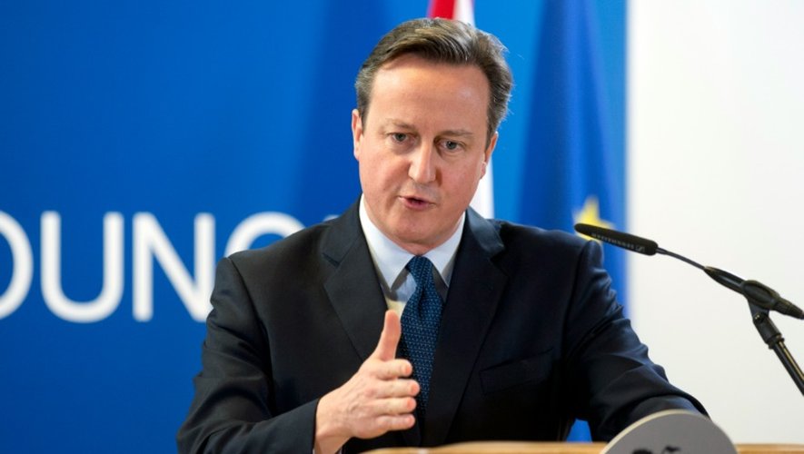 Le Premier ministre britannique David Cameron à Bruxelles le 17 décembre 2015