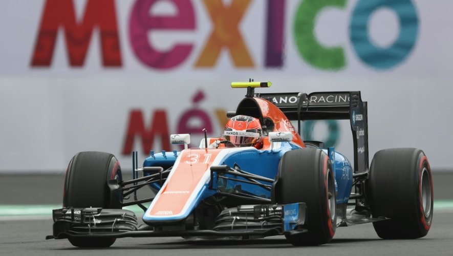 Le Français Esteban Ocon (Manor Mercedes), le 28 octobre 2016 à Mexico lors des essais du Grand Prix du Mexique
