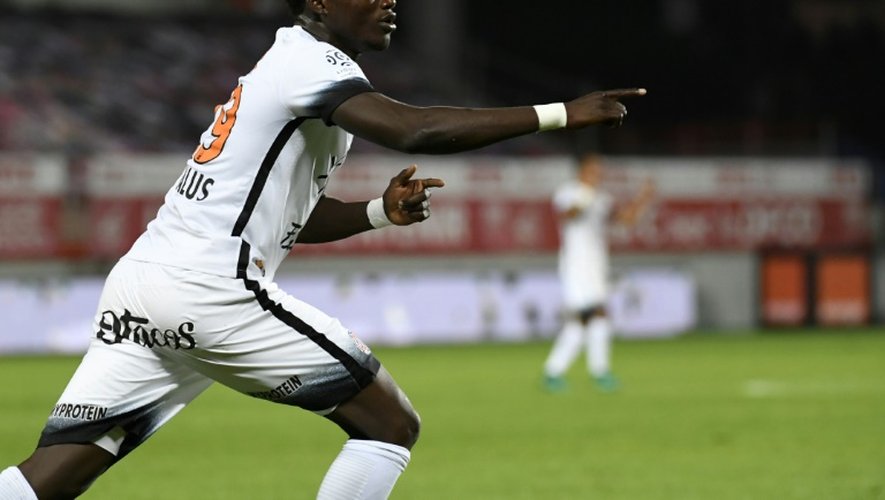Le Montpelliérain Casimir Ninga à Dijon en Ligue 1, le 1er octobre 2016