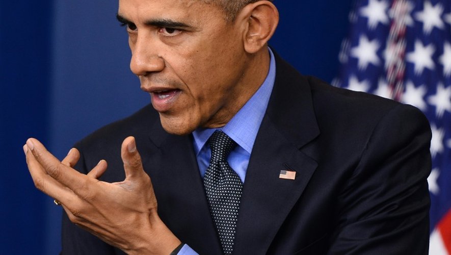 Le président américain Barack Obama, le 18 décembre 2015 à  Washington