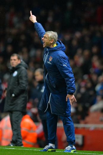 L'entraîneur d'Arsenal Arsène Wenger lors du match de son équipe contre les Queens Park Rangers, à l'Emirates Stadium, le 26 décembre 2014