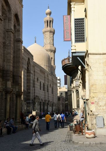 Vue du quartier de Al-Hussein au Caire, le 24 octobre 2016
