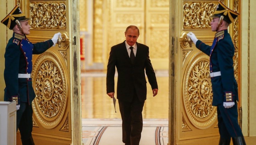 Le président russe Vladimir Poutine le 17 mars 2015 au Kremlin, à Moscou