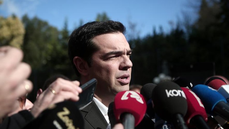 Alexis Tsipras, chef du parti anti-austérité Syriza, le 29 décembre 2014 à Athènes