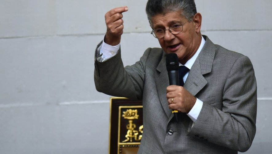 Le président de l'Assemblée nationale du Venezuela Henry Ramos Allup le 1er novembre 2016 à Caracas