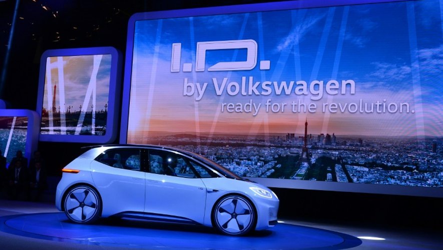 Présentation du concept I.D. de Volkswagen, au mondial de l'Automobile à Paris, le 29 septembre 2016