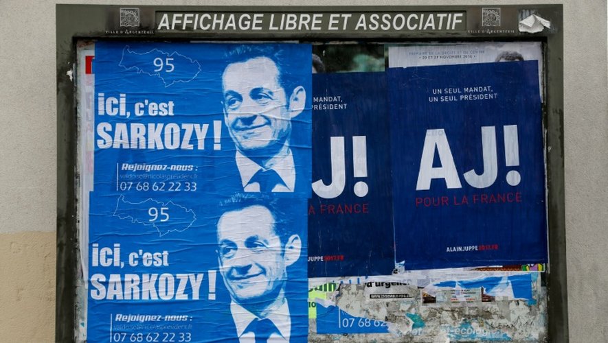 Une affiche électorale à Argenteuil, près de Paris, le 2 novembre 2016