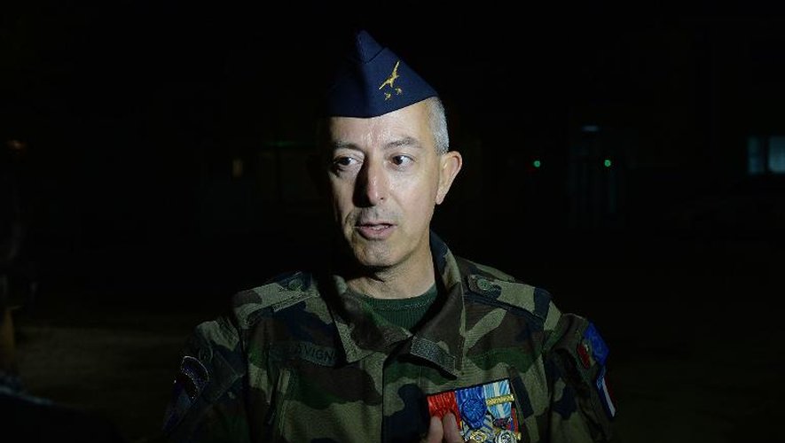 Le général de brigade aérienne Philippe Lavigne, commandant des troupes françaises en Afghanistan, le 11 novembre 2014 à Kaboul