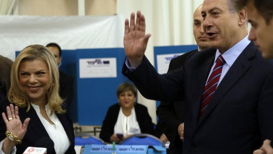 Le Premier ministre israélien Benjamin Netanyahu et sa femme Sara le 31 décembre 2014 à Jérusalem