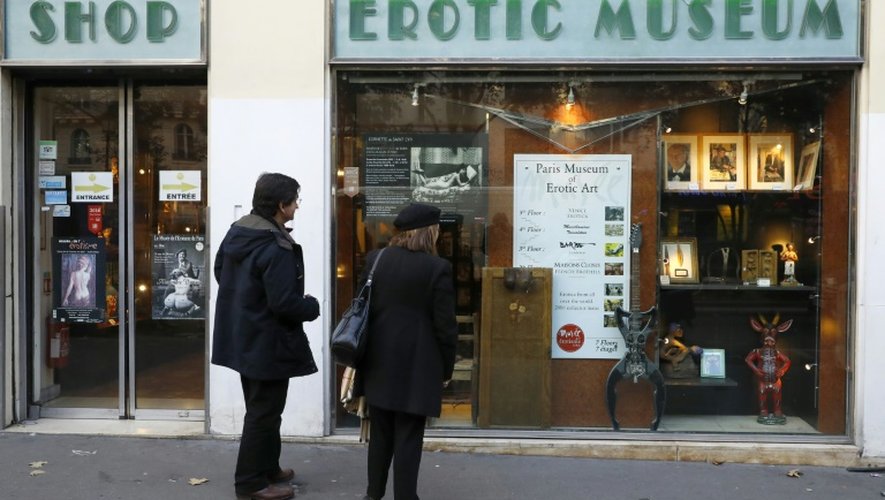 La devanture du musée de l'Erotisme, le 2 novembre 2016 à Paris