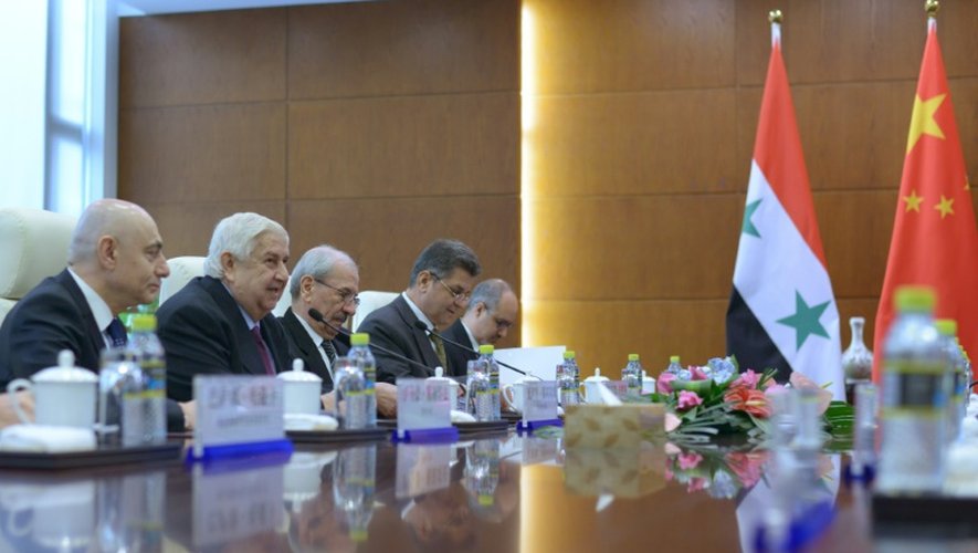 Le ministre syrien des Affaires étrangères Walid Mouallem le 24 décembre 2015 à Pékin