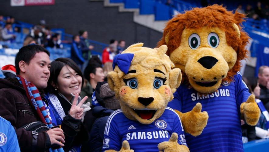 Les mascottes de Chelsea lors d'un match contre West Ham à Stamford Bridge, le 26 décembre 2014