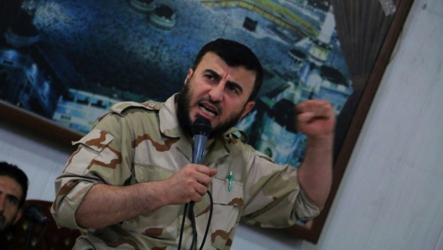 Zahrane Allouche, le chef de Jaich al-Islam (Armée de l'Islam) à Douma en Syrie, le 21 juillet 2015