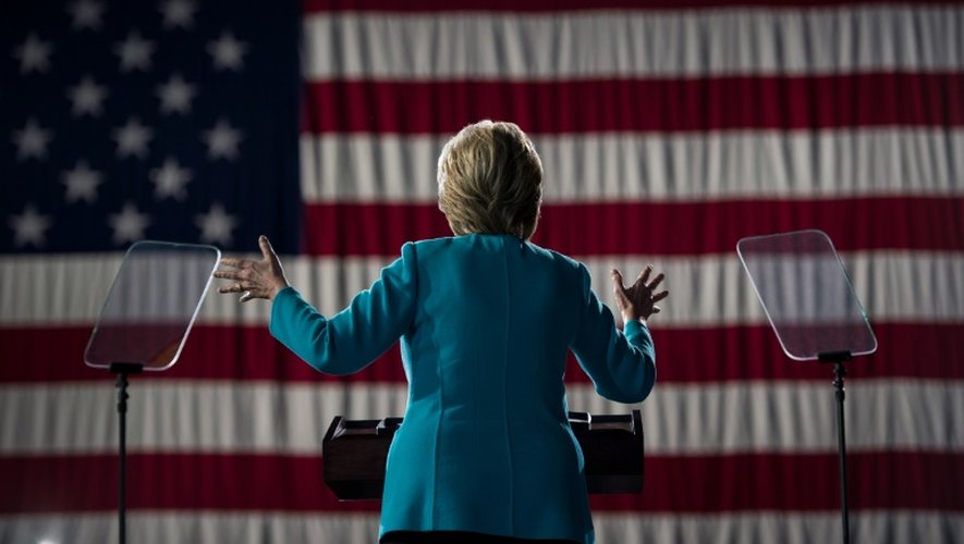 Hillary Clinton, lors d'un meeting à Cleveland (Ohio), le 6 novembre 2016