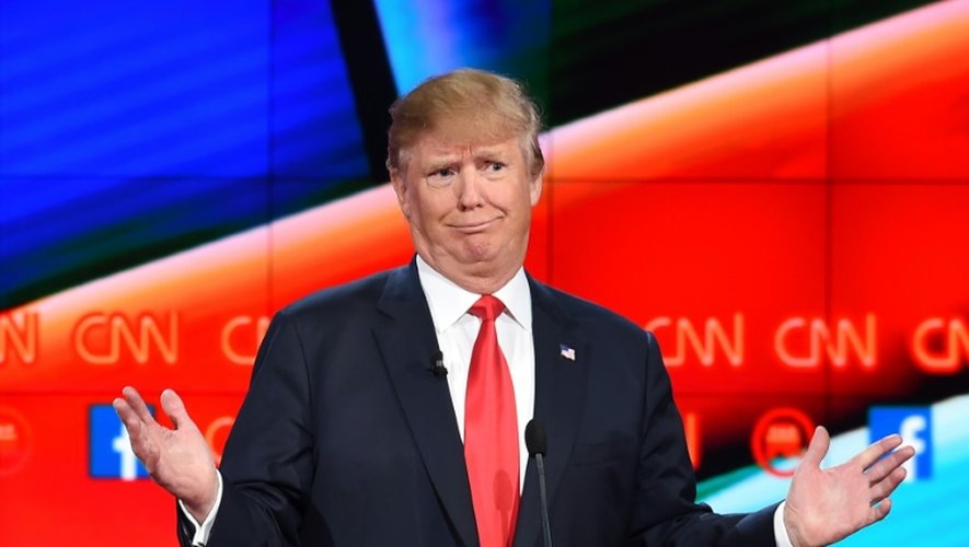Donald Trump, candidat républicain à la présidentielle américaine, lors d'un débat à Las Vegas, le 15 décembre 2015