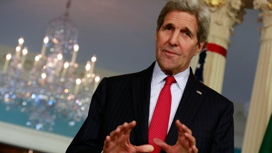 Le secrétaire d'Etat américain John Kerry à Washington le 16 décembre 2015