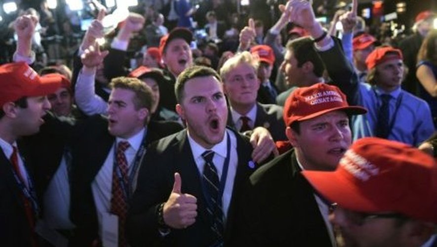 Les supporteurs de Donald Trump, le 9 novembre 2016 à New York.
