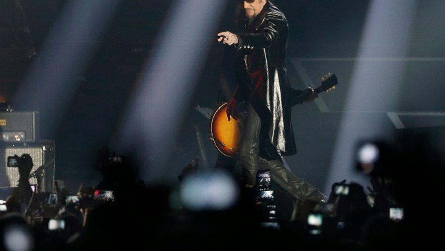 Johnny Hallyday en concert à Paris le 27 novembre 2015