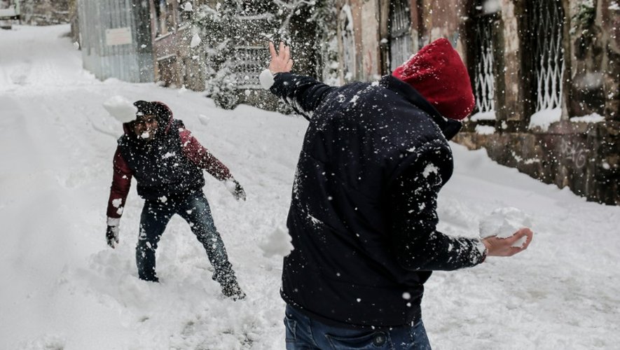 Istanbul sous la neige le 31 décembre 2015