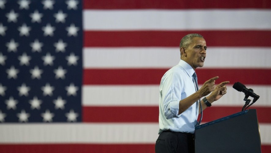 Barack Obama, le 1er novembre 2016 à Columbus (Ohio)
