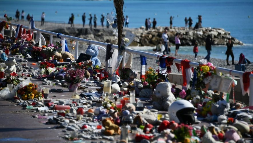 La Promenade des Anglais à Nice, le 15 octobre 2016, trois mois après l'attentat
