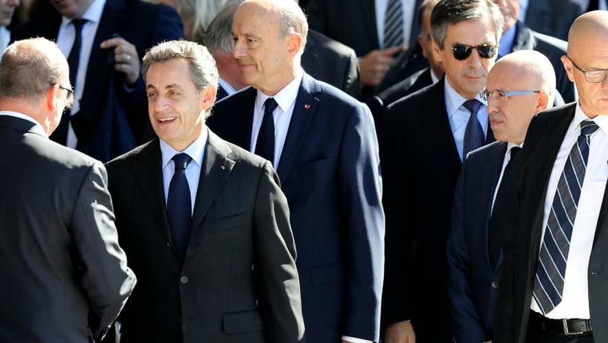 Nicolas Sarkozy, Alain Juppé et François Fillon  le 15 octobre 2016 à Nice