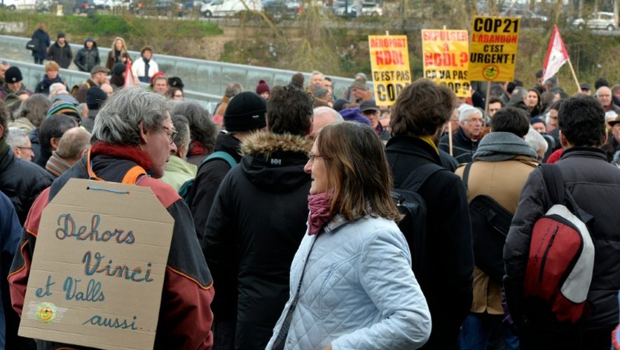 Rassemblement d'opposants au projet d'aéroport de Notre-Dame-des-Landes, à Nantes le 10 décembre 2015