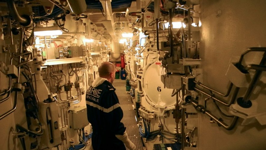 Un marin à bord du sous-marin nucléaire Vigilant en octobre 2016