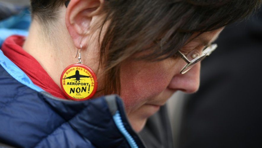 Une opposante au projet d'aéroport de Notre-Dame-des-Landes, le 14 novembre 2016 à Nantes