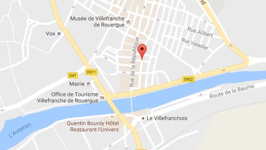 Le corps a été découvert rue Pierre-Polier à Villefranche-de-Rouergue.