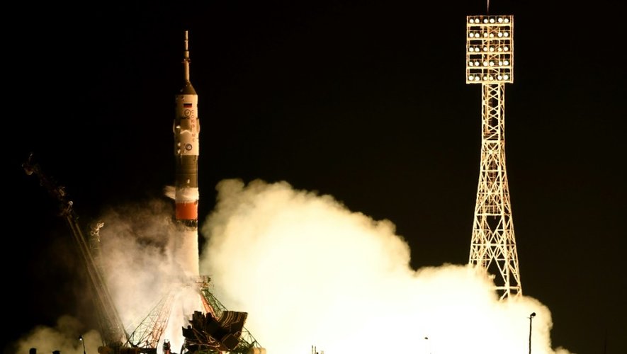 Décollage de la fusée Soyouz depuis le cosmodrome de Baïkonour, le 17 novembre 2016