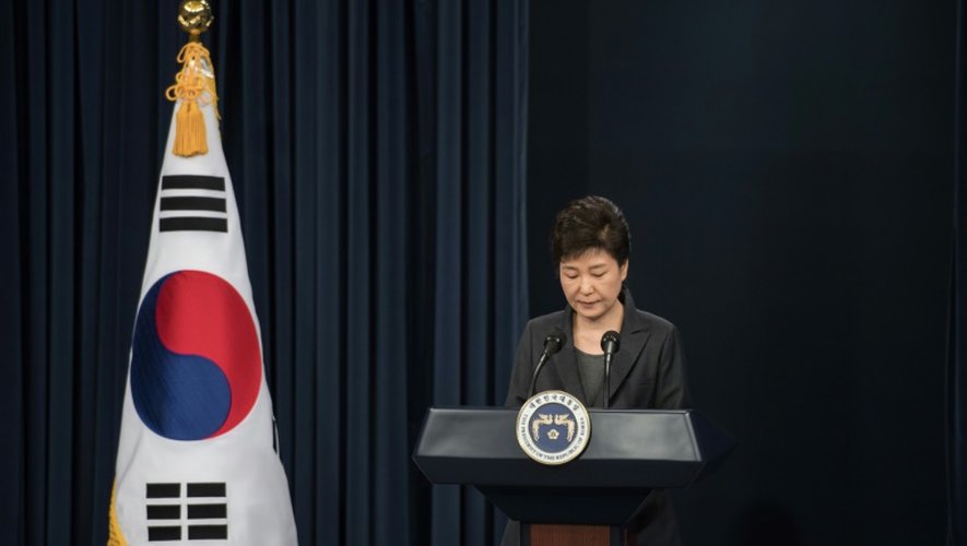 La présidente sud-coréenne Park Geun-Hye s'adresse à la nation, le 4 novembre 2016 à Séoul