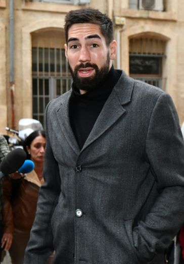 Nikola Karabatic  à son arrivée au palais de justice le 21 février 2016 à Montpellier